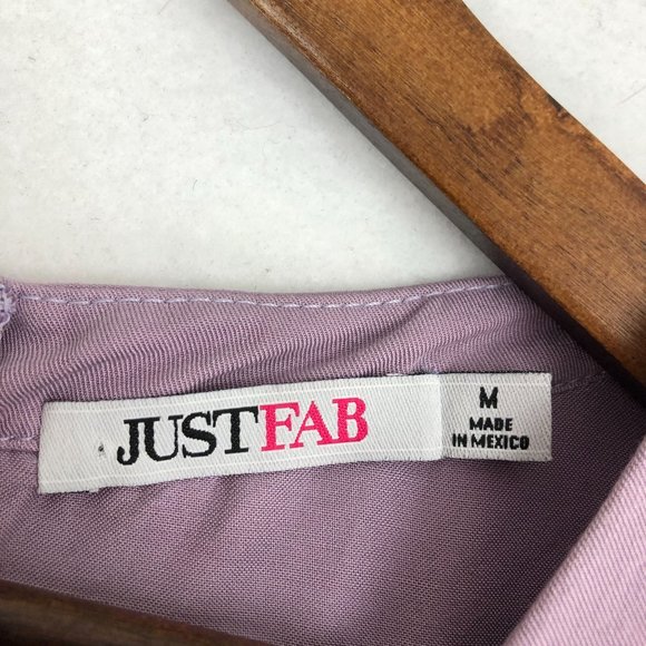 JustFab NWT Women's Size Medium Purple Long Sleeve Fit & Flare Mini Dress - Picture 9 of 13
